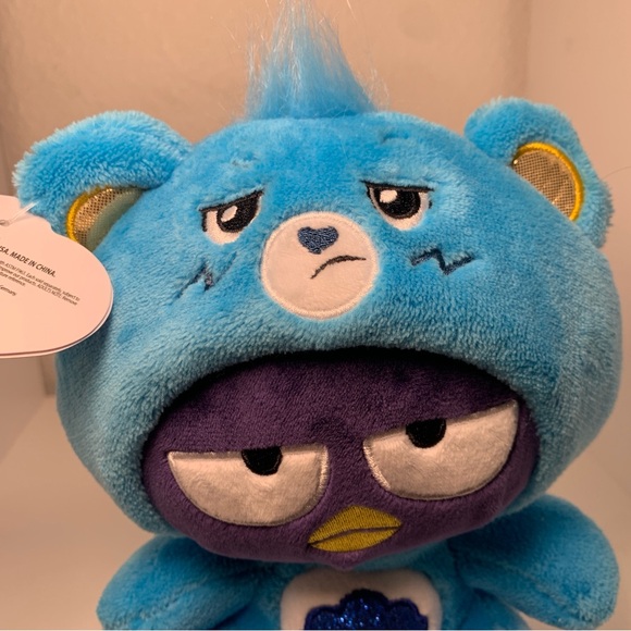 NWT Badtz-Maru Grumpy Care Bears 9 inch Plush Doll Blue Stuffed Animal Sanrio - Picture 13 of 13